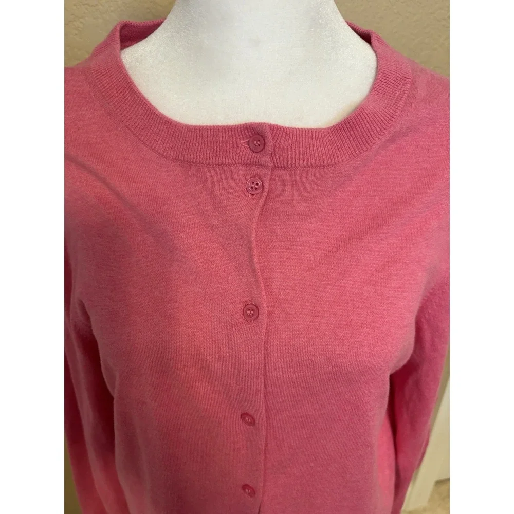 J Crew Women's Cotton Long Sleeve Cardigan, Large,‎ Preppy, Classic
